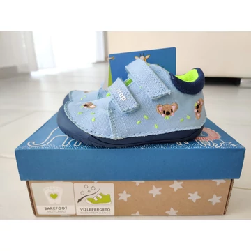 D.D.Step kék koala macis "Barefoot" vászoncipő 20-as méretben