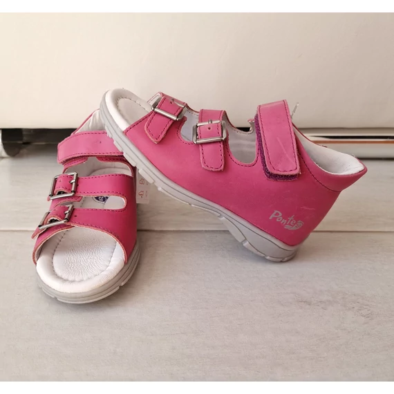 Ponte20 rózsaszín szupinált bőr szandál szürke talppal 30, 31, 32 és 33 méretekben