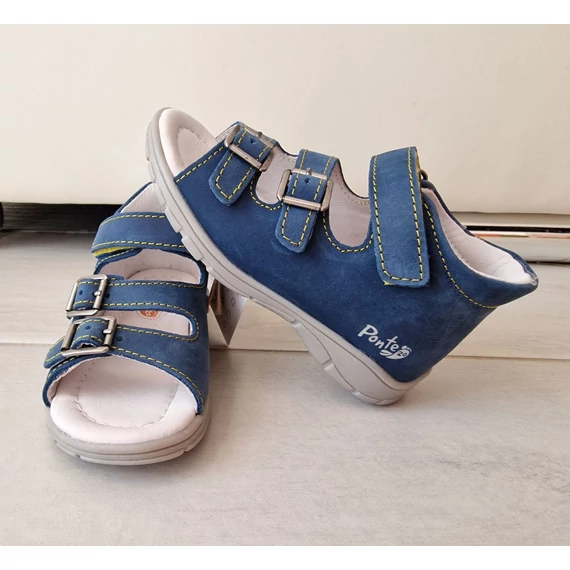 Ponte20 királykék szupinált bőr szandál szürke talppal 22, 23, 24, 25 és 26 méretekben