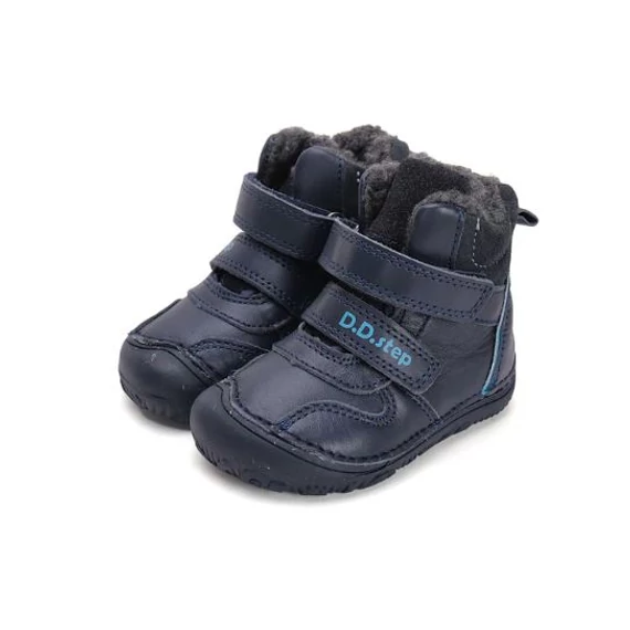 D.D.Step sötétkék "Barefoot" bélelt bőrcipő 26, 27, 28, 29, 30 és 31 méretekben