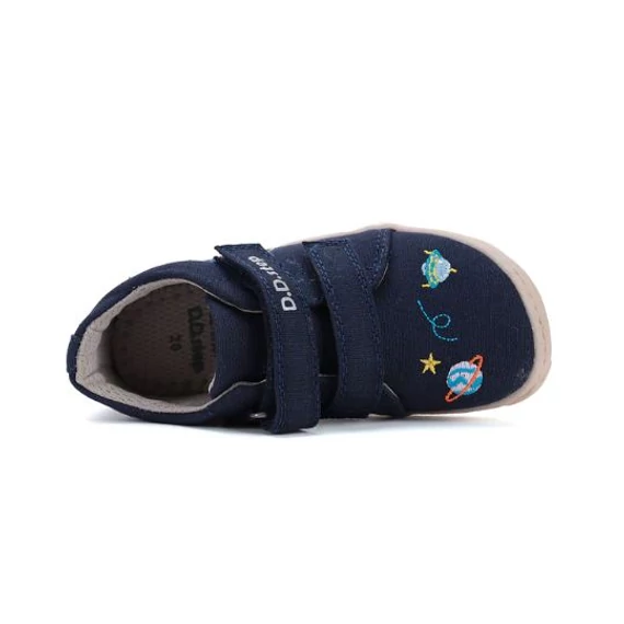 D.D.Step sötétkék űrhajós "Barefoot" vászoncipő 26, 27, 28, 29, 30 és 31 méretekben
